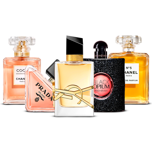 Set 5 Parfumuri – Coco Mademoiselle, Prada Paradoxe, Libre, Black Opium și Chanel N°5 [100 ml fiecare]