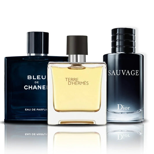 Set 3 Parfumuri | Bleu de Chanel, Terre D'Hermes și Sauvage (100 ml)